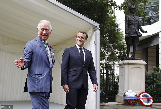 President Macron previously met with the then Prince of Wales in London in 2020