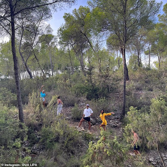 Time for some exercise!  The group also endured a grueling hike through the woods