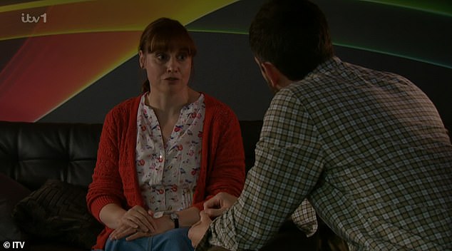 Horrible: Lydia, who lost a baby with Craig when they were teenagers, was horrified to originally see him return to the village, but in recent episodes the pair have bonded over their past