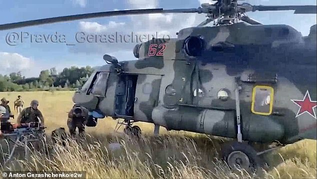 One of the military helicopters used in the operation.  “We burned a lot of fuel and resources;  moreover, the crews are not always allowed to rest,