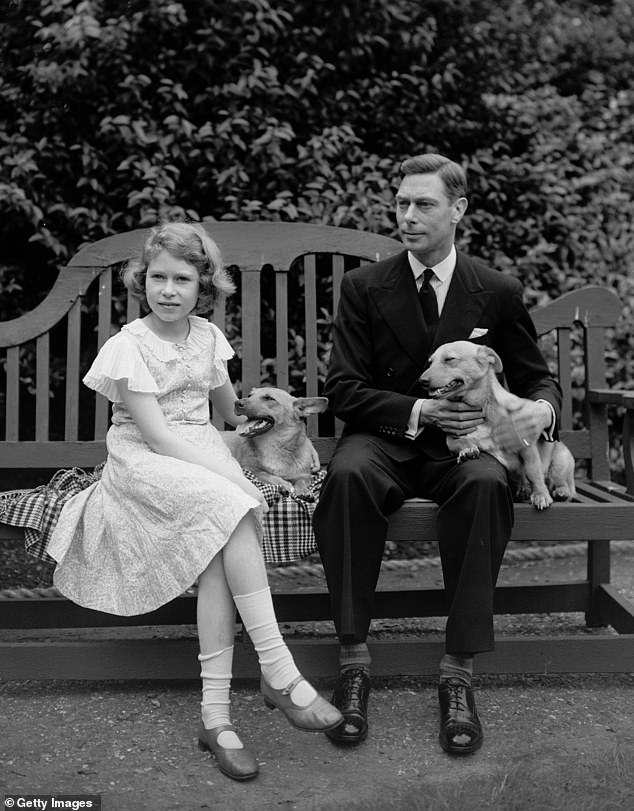 Princess Elizabeth in July 1936 with her father, still the Duke of York, in the grounds of their home at 145 Piccadilly. Before she died, the Queen's thoughts were with her parents and her father's faith