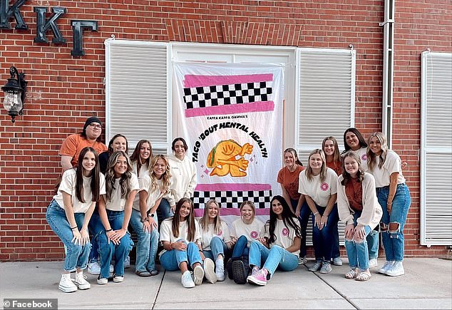 Six University of Wyoming women sued the national Kappa Kappa Gamma organization in March over the admission of 21-year-old Langford (far left) to the home