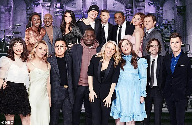 The Saturday Night Live cast for Season 45 in 2019, including Gillis before he was fired