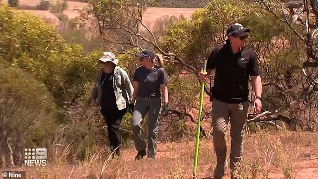 Detectives from Task Force Southern returned to the area on Wednesday and confirmed the discovery of remains hidden in isolated undergrowth at a property in Minvalara, southeast of Orroroo (image from a previous police search)