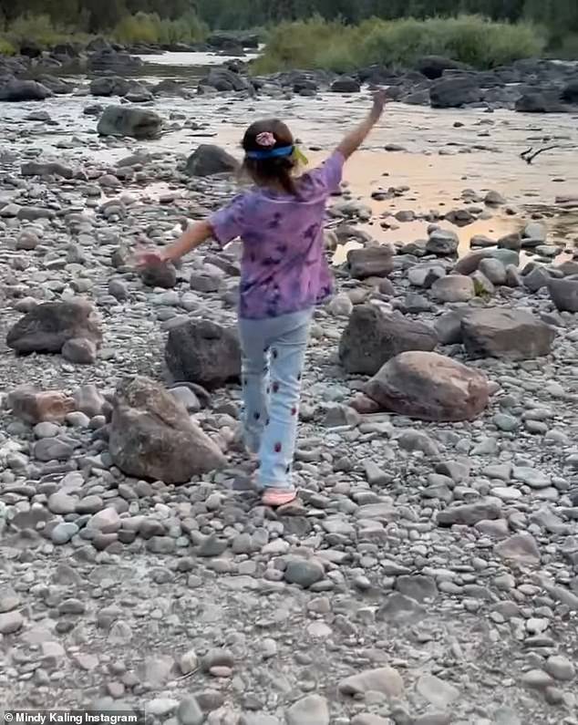 Miracle of Flying: There is a video of her daughter Katherine, five, pretending to fly by stretching her arms like wings to her sides as she walks along a rocky bed to a stream