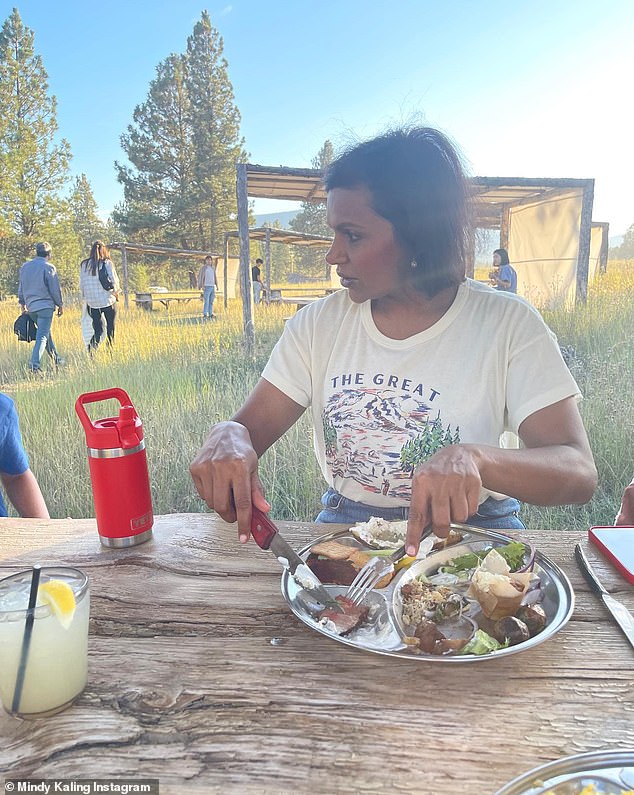 Yummy: Of course those fires always come in handy to whip up some BBQ classics, along with a few other healthy dishes she showed off in one of her photos