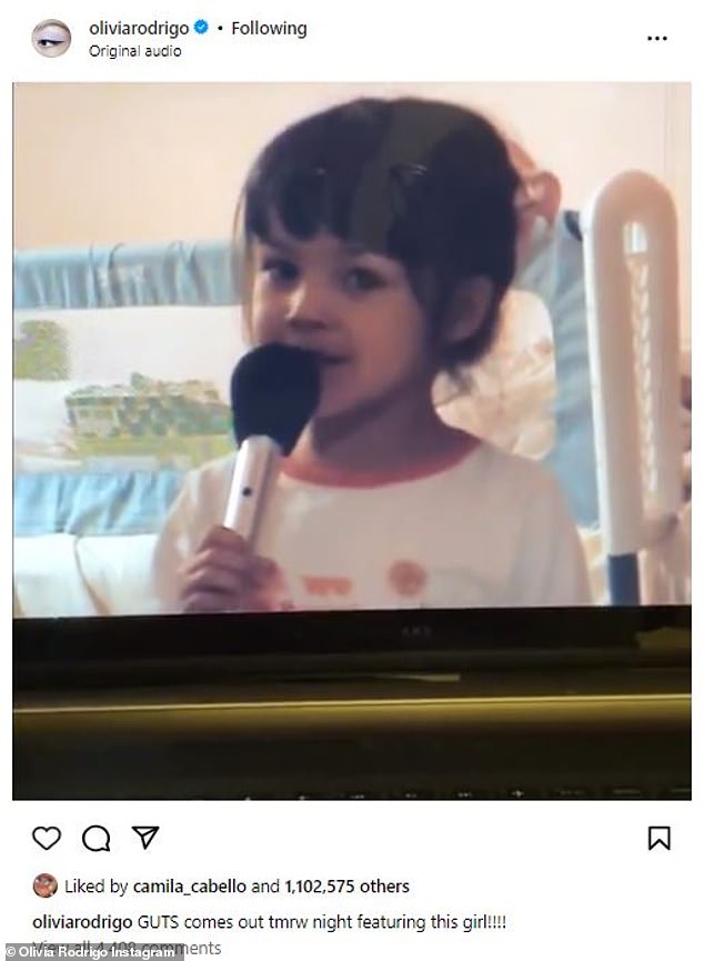 During her day of promotion stops, the California native shared a video of herself as a youngster singing on her Instagram page