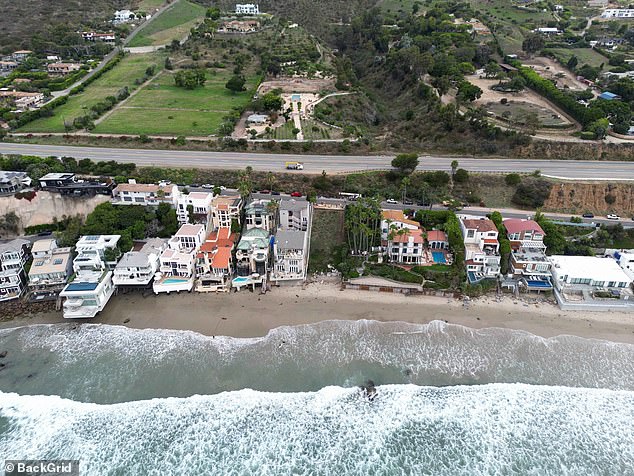 The campground is above Pacific Coast Highway and Malibu's wide beach