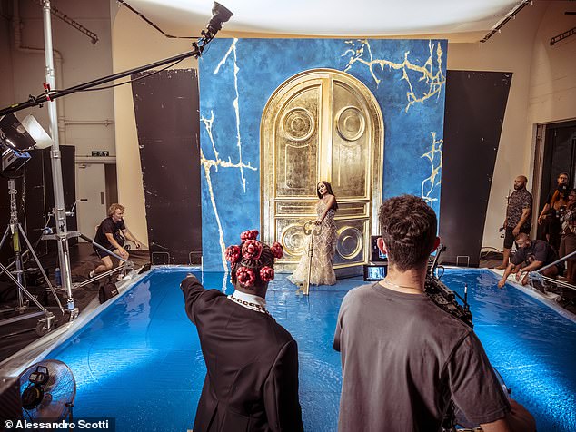 Stunning: The shoots were breathtaking and had an incredible backdrop, with Angela and Naomi stealing the show in a gold gown