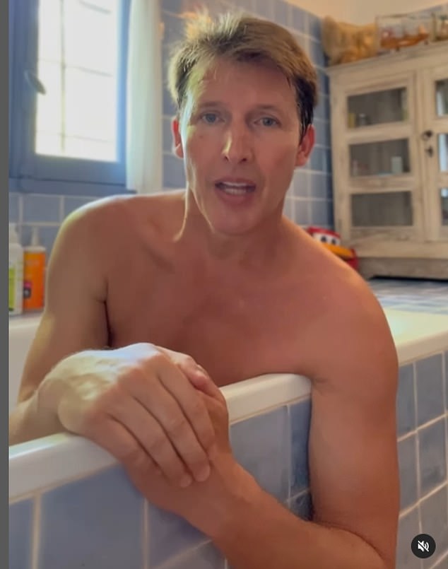 The You're Beautiful hitmaker's reveal comes on the heels of a cheeky nude tour announcement from his bathtub two weeks ago.  The singer opted to film the promo clip for his new album and tour from the unlikely setting of his bathroom as he leaned over the edge of the bath while addressing his fans.