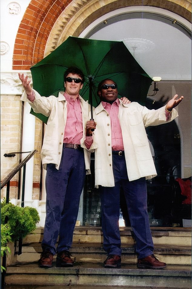 Style icons: Mike Catt and Victor Ubogu show off their new yarns in 1995