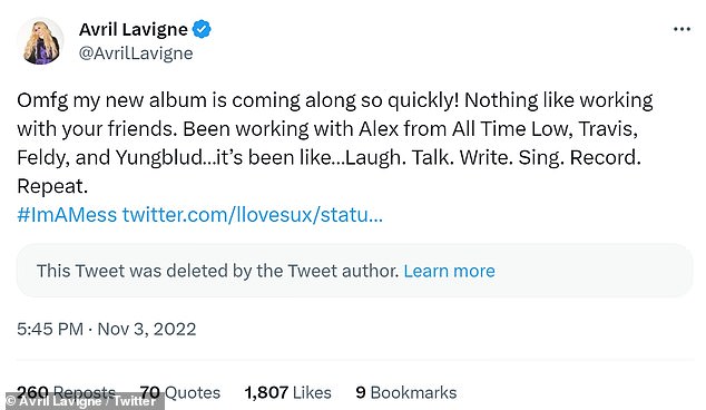 Making it known: The artist confirmed the news about the project during a Q&A session on X, formerly known as Twitter, last November