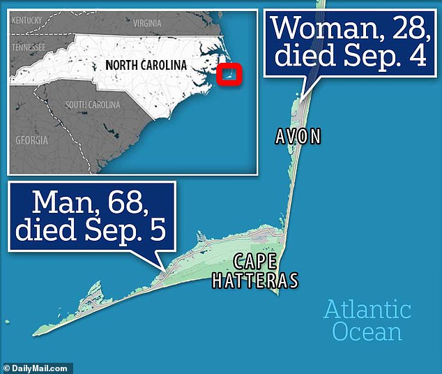 The first confirmed dead, Ferozan Walizai, was found off the coast of Avon on Monday, September 4.  The second drowning victim was found the next day on the south side of Cape Hatteras Island.