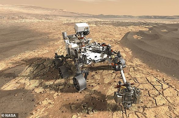 NASA's Mars 2020 rover (artist's impression) searches for signs of ancient life on Mars in an effort to help scientists better understand how life evolved on our planet