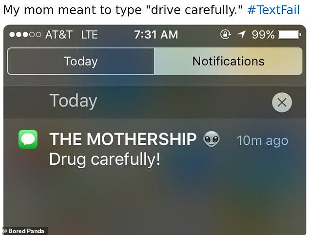 A concerned Oklahoma mom may have wanted to double-check her spelling before sending this text message