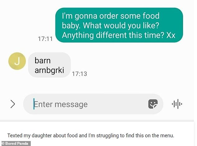 This parent wanted to know what their daughter wanted to order, but was left with more questions than answers