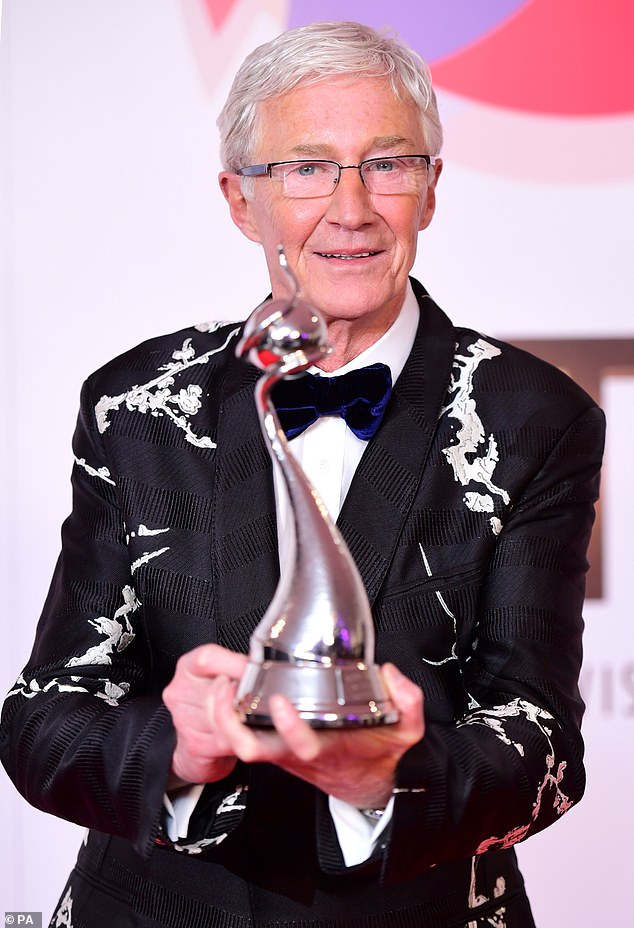 Honor: Scouse Comedian Paul, who rose to fame as groundbreaking drag act Lily Savage, passed away 'unexpectedly but peacefully' in March at age 67 (Paul pictured at the ceremony in 2019)