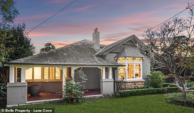 Located in Roseville, 8 miles from the CBD, the Victorian-era home features five bedrooms and three bathrooms.  Pictured: street view of Liaw's beautiful new home