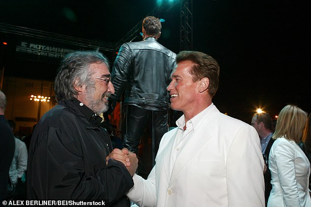 Bond: Jake and Arnold are pictured in Westwood in June 2003