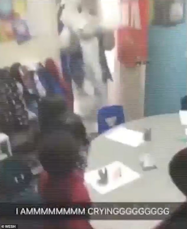 A daycare worker uploaded a video of little Surai Byrson's reaction to the adult in the Easter bunny costume