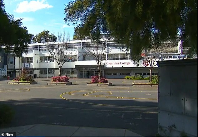 The horrific attack took place on Neerim Road, in front of Glen Eira College (pictured), with two other students from the school reported being targets of similar incidents