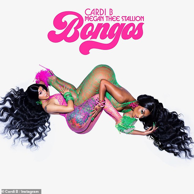 Teaser: Rap superstars Cardi B and Megan Thee Stallion continued to hype fans for their new song on Tuesday as they shared new artwork