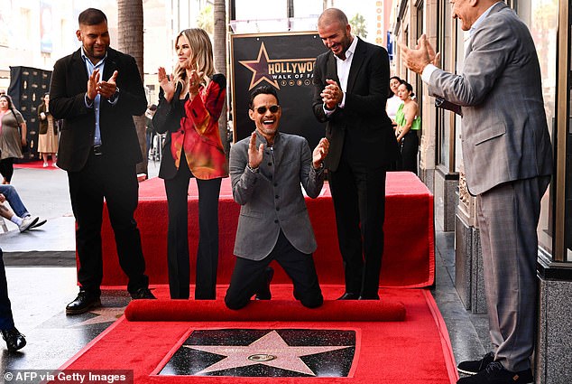 A star is born: Marc's best friend was by his side when his star was unveiled on the Hollywood Walk of Fame