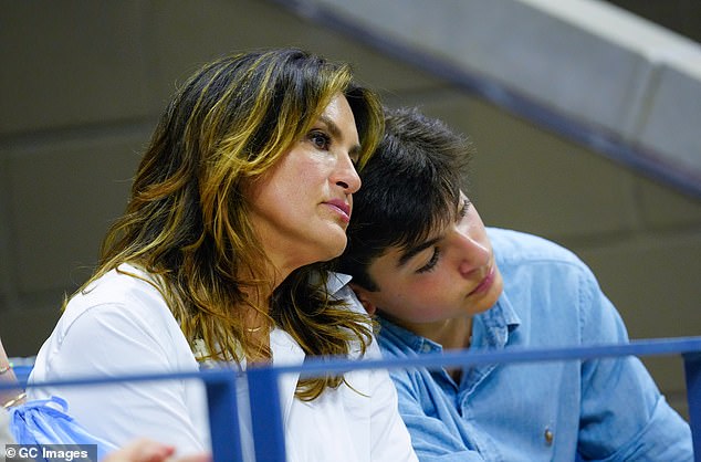 The Law And Order: SUV star, 59, and her only child eagerly enjoyed all the intense action from the courtside seats at the 2023 US Open