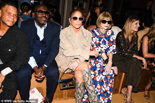 The likes of Jennifer Lopez and Anna Wintour sat in the front row at the fashion show when the spectacle took place