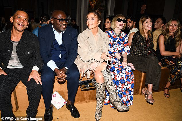 She sat in the front row with Vogue editor-in-chief Anna Wintour and British Vogue editor-in-chief Edward Enninful