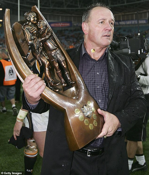 Sheens famously led the Wests Tigers to an NRL premiership in 2005 (pictured)