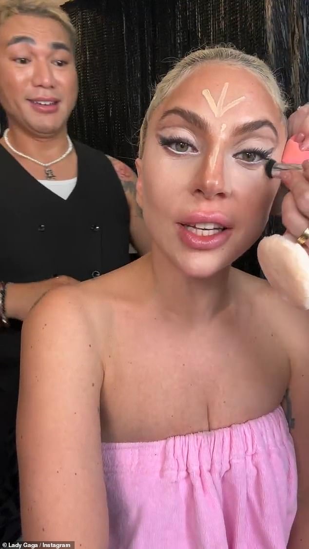 On stage: She shared how using her brand's new concealer helps perfect her makeup look on stage, with her artist saying it looked flawless up close
