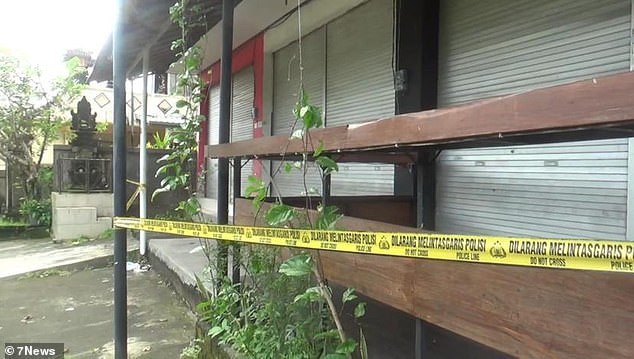 Uncle Benz Cafe was closed as police inspected the crime scene in the days following Mr Johnston's death