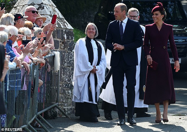 Prince William's clasped hands in front of his torso showed a more personal side of the royal family, like 