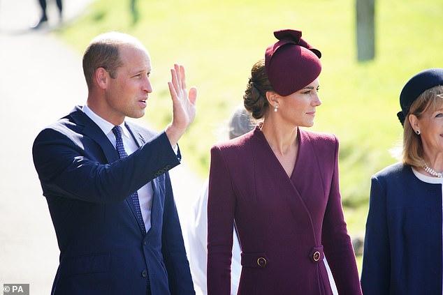 'Shy-looking waves': Prince William's more vulnerable side as he honored the anniversary of his grandmother's death was evident today, says Body Language Reader