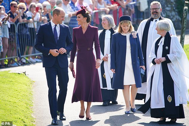 The Prince and Princess of Wales will arrive at St David's Cathedral in Pembrokeshire this afternoon