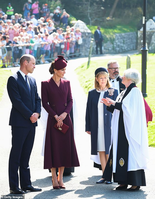 The Prince and Princess of Wales will arrive at St David's Cathedral in Pembrokeshire this afternoon