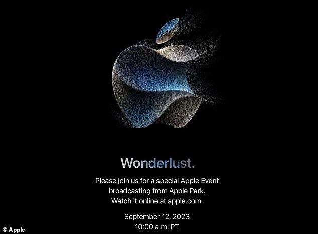 Apple has already teased fans with a promo image from the event, codenamed 'Wonderlust', featuring the Apple logo in a powder gray design