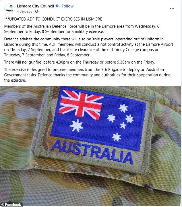 Lismore Council informed residents that members of the Australian military will be deployed to the area, but it has left some residents confused about their presence in the region