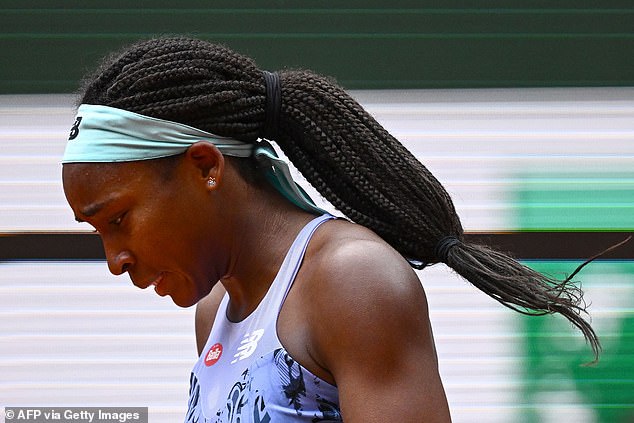 Gauff admitted she was 'relieved' just to reach the 2022 French Open final in Paris (above)