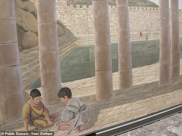 The site was built about 2,700 years ago as part of Jerusalem's water system in the eighth century BC.  It is depicted in this artist's impression