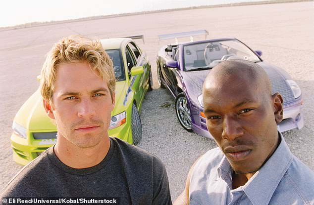 Buddies: Tyrese continues to help remember Paul, depicted together in 2003's 2 Fast 2 Furious, by hosting FuelFest, with a portion of the proceeds donated to Paul's non-profit charity