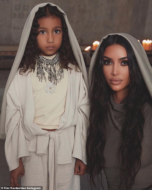 In 2020, Kardashian announced a $1 million donation to the Armenia Fund.  She is pictured with her daughter North in Armenia in 2019