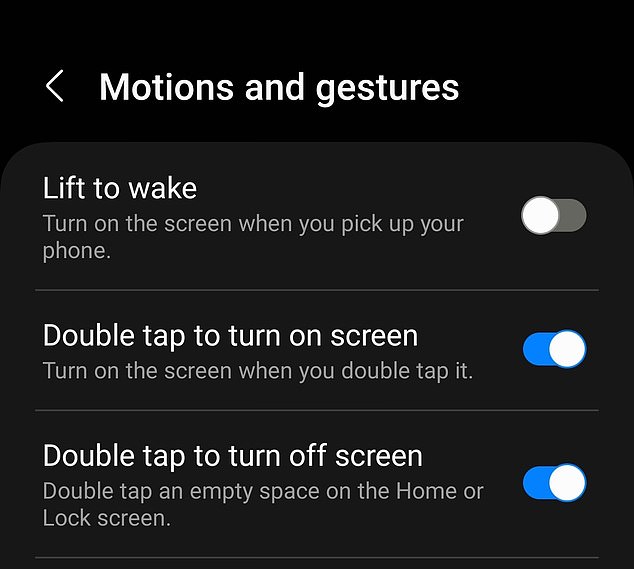 You can set your device to wake up when you lift it (Samsung/Rob Waugh)