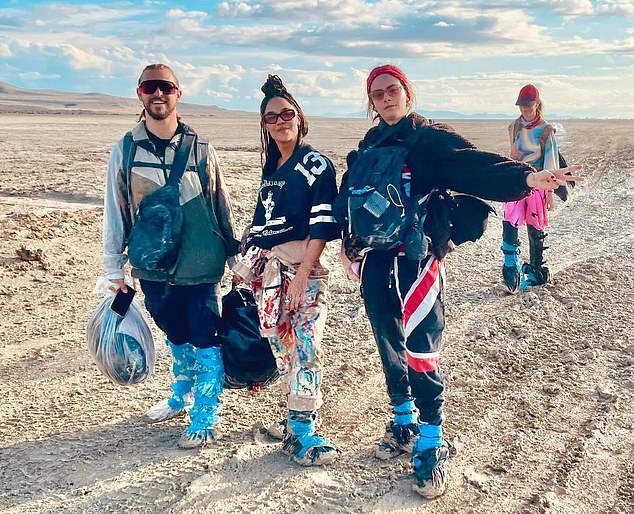 Festival: It comes after Cara was recently caught up in the chaos at the Burning Man Festival in the Nevada desert after tens of thousands of people were stranded by flooding