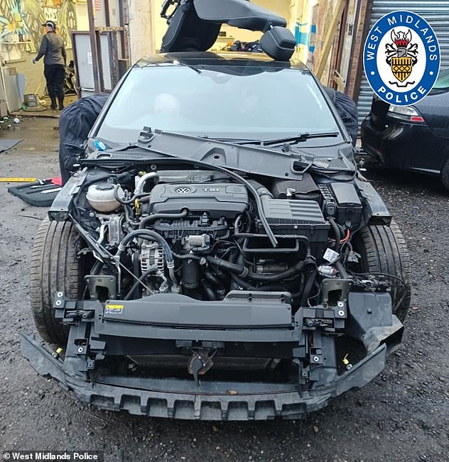 A VW Golf was found stripped naked in a suspected chop shop in South Yardley by West Midlands Police in April.  Experts believe that illegal black market activity has increased due to the cost of living crisis and recent delays in the auto parts supply chain.