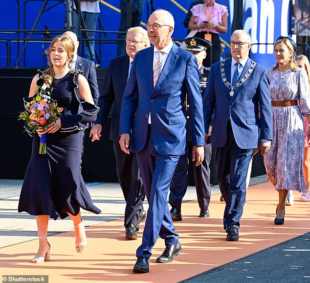 It marked Alexia's first engagement without her parents, Queen Máxima, 52, and King Willem-Alexander, 56, or her two sisters, Catharina-Amalia, 19, and Princess Ariane, 16.