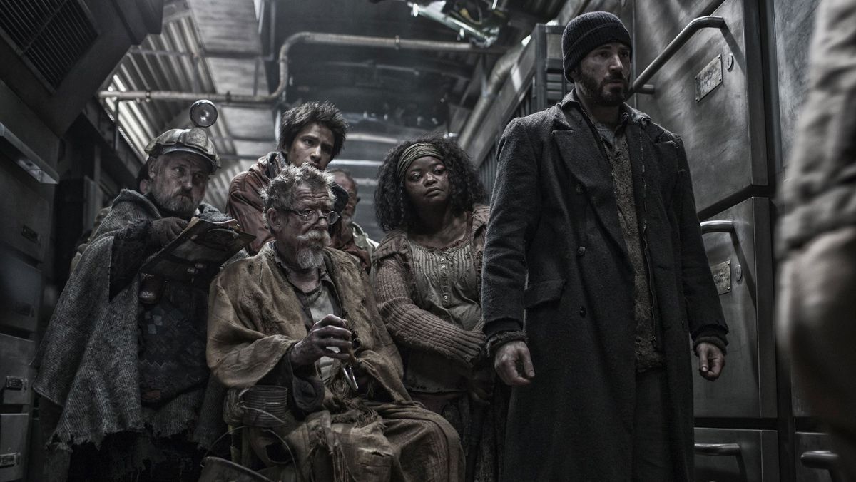 snowpiercer: again, the inhabitants of the train conspire in a group