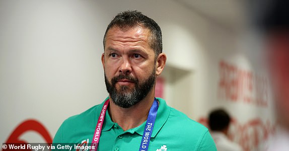 BORDEAUX, FRANCE – SEPTEMBER 09: Ireland head coach Andy Farrell arrives ahead of the Rugby World Cup France 2023 match between Ireland and Romania at Nouveau Stade de Bordeaux on September 9, 2023 in Bordeaux, France.  (Photo by Adam Pretty - World Rugby/World Rugby via Getty Images)