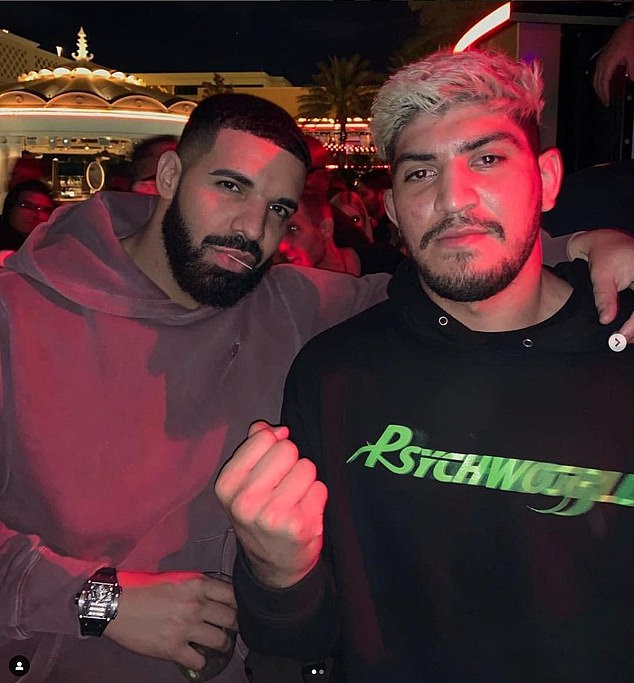 Since rising to fame, Danis has collaborated with musician Drake (L)